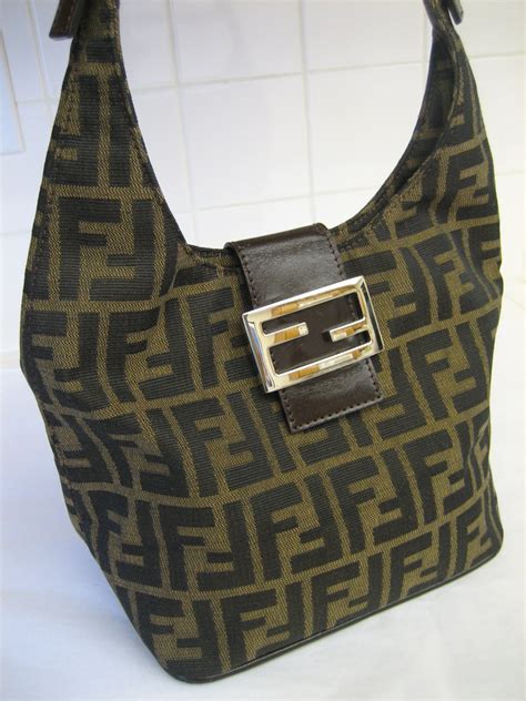 fendi made in italy small zucca tote|fendi vintage zucca shoulder bag.